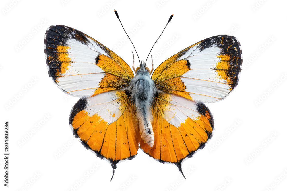 Fototapeta premium Graceful orange tip butterfly Isolated on transparent background