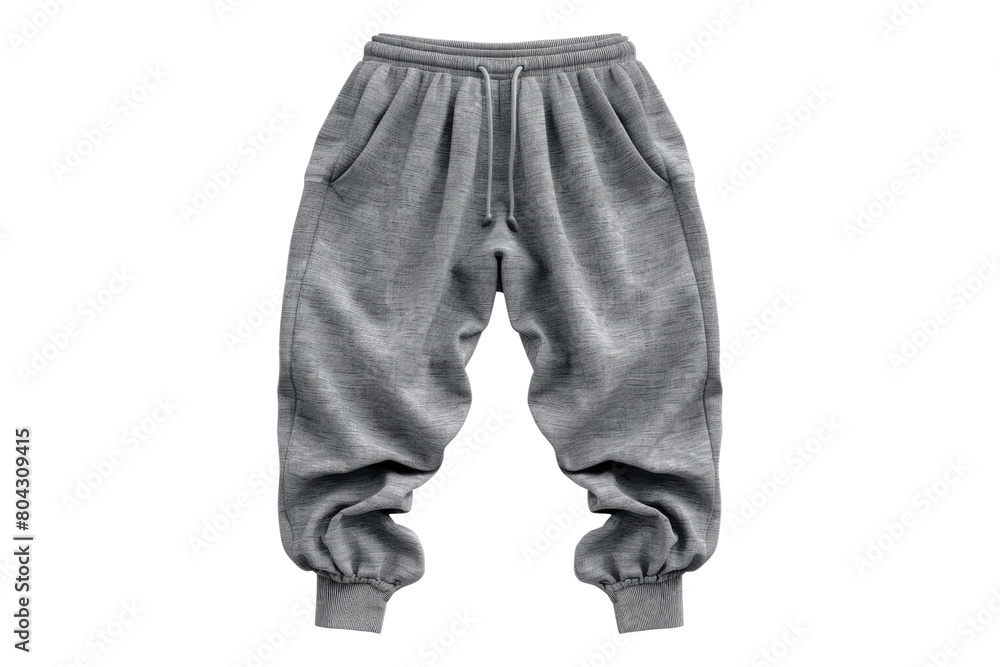 Gray sweatpants comfort Isolated on transparent background Gray sweatpants comfort Isolated on transparent background