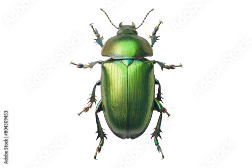 Green June beetle insect Isolated on transparent background © posterpalette