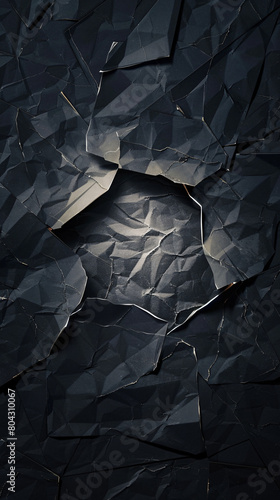Black ripped paper background 
