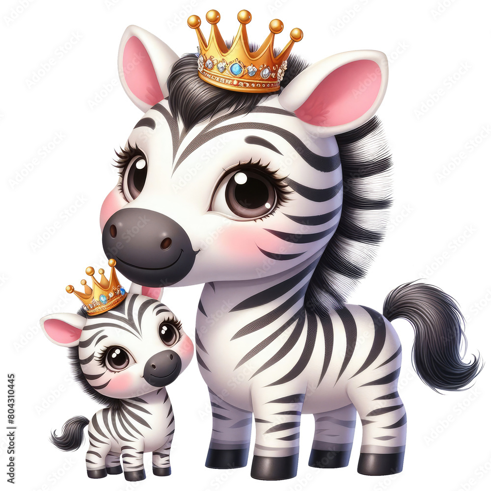 Royal Mom and Baby Animal Clipart