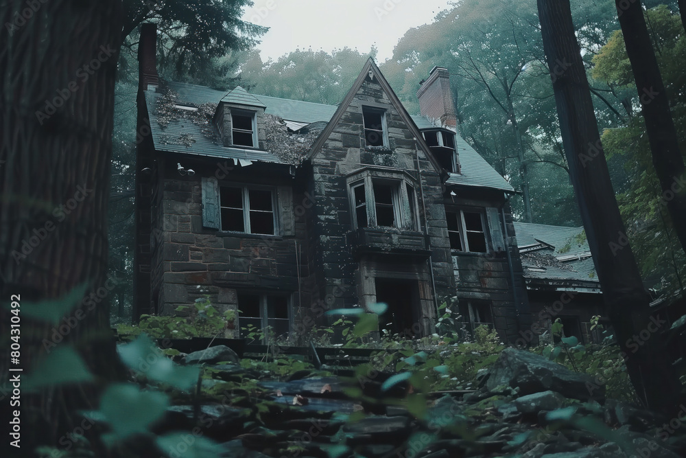 Abandoned House, Generative AI Abandoned House, Generative AI