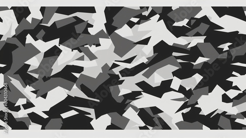 military camouflage pattern in grey, white and black