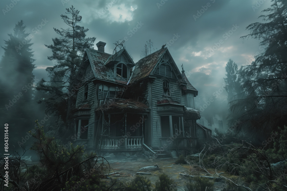 Abandoned House, Generative AI Abandoned House, Generative AI