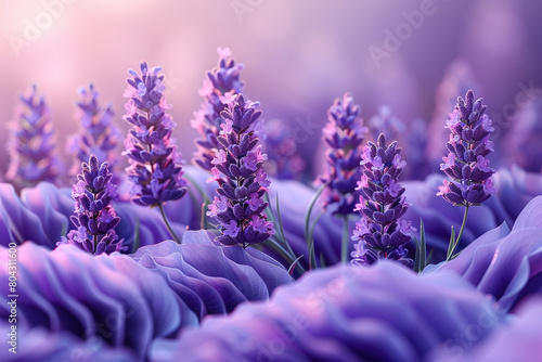 Calming lavender background featuring elegant geometric patterns  creating a sense of relaxation and sophistication.