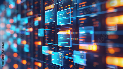 Metadata Tagging and Taxonomy Structures, the concept of digital data organization with an image showing metadata tagging and taxonomy structures being applied to files and documents.Digital Data  photo