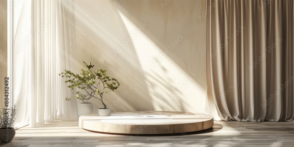 Room With Round Table and Plant Room With Round Table and Plant