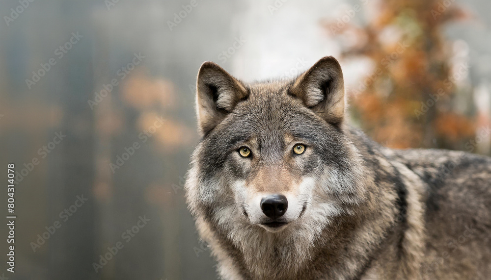 狼が獲物を見つける、睨みつける、怖い