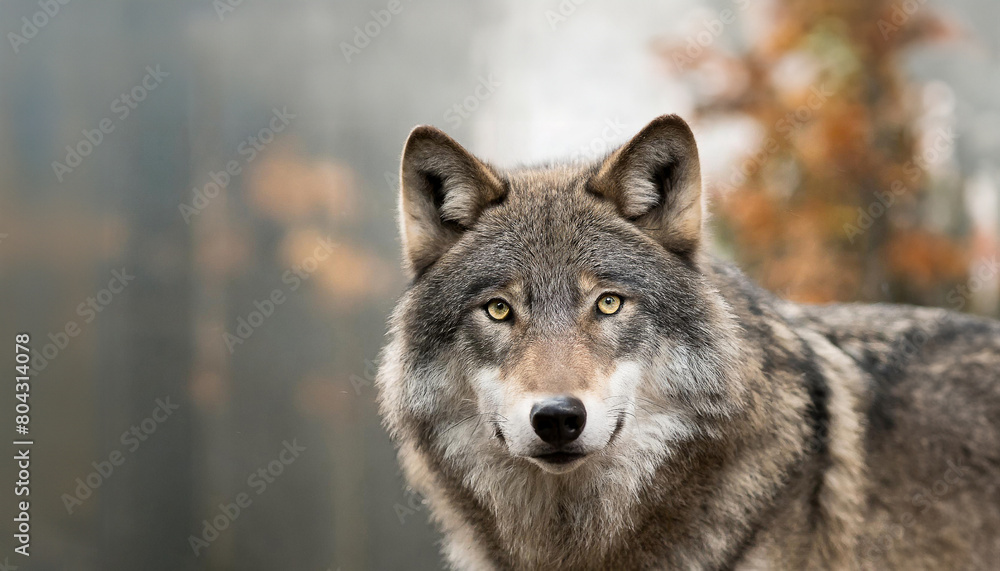 狼が獲物を見つける、睨みつける、怖い 狼が獲物を見つける、睨みつける、怖い
