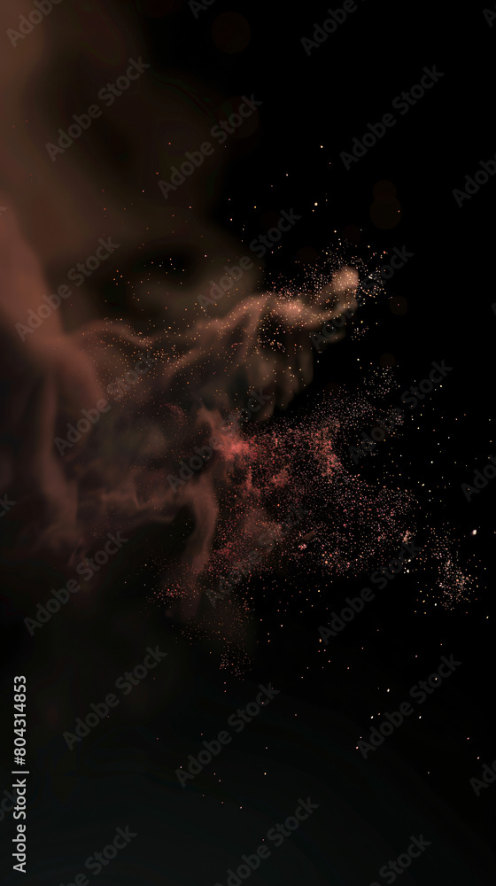 abstract digital image of smoke in space
