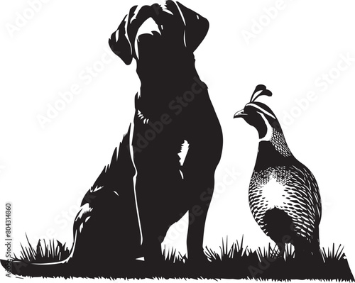 Quail silhouette design icon, Quail Vector design isolated on white background.