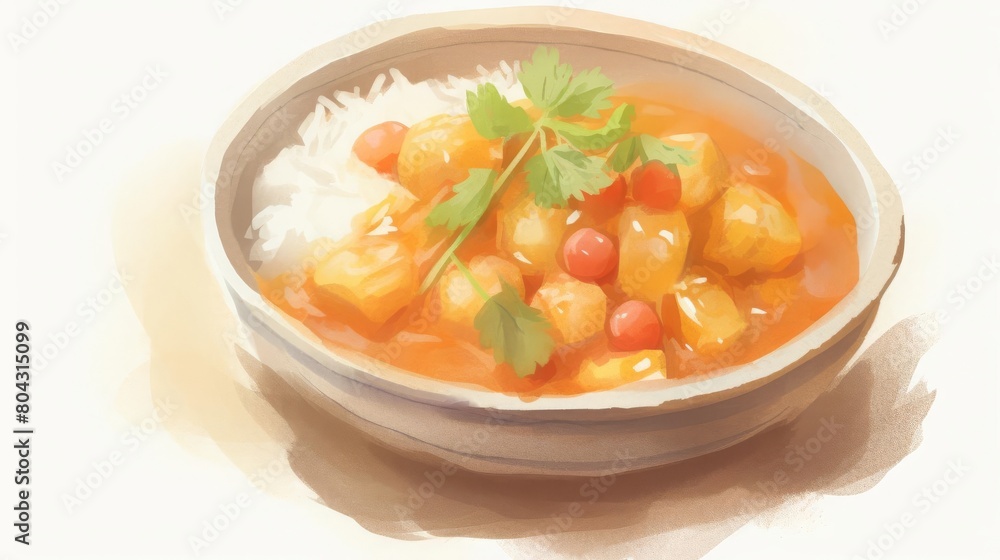 traditional Indian curry with basmati rice traditional Indian curry with basmati rice