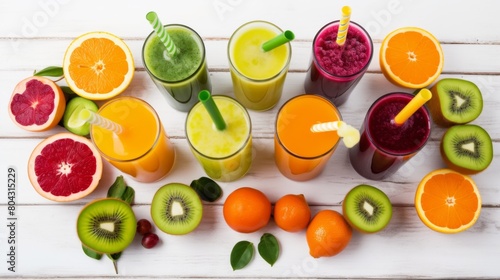 Variety of Fresh Fruits on Table