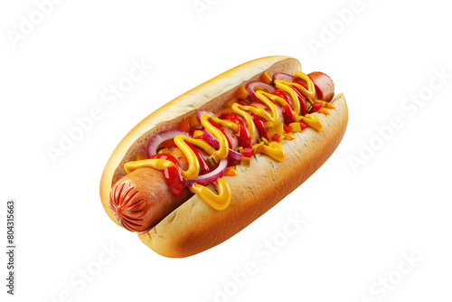 Hot dog illustration Isolated on transparent background