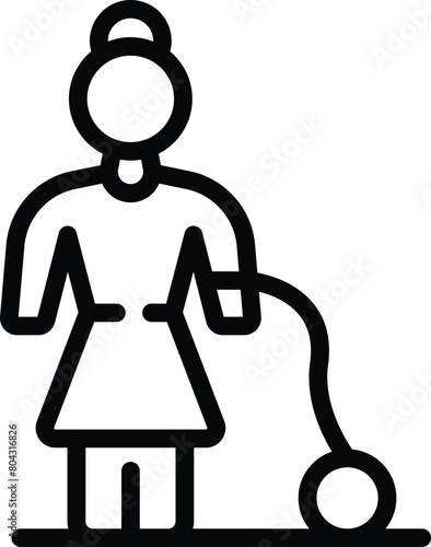 Sexism prejudice icon outline vector. Women discrimination. Gender inequality stereotype