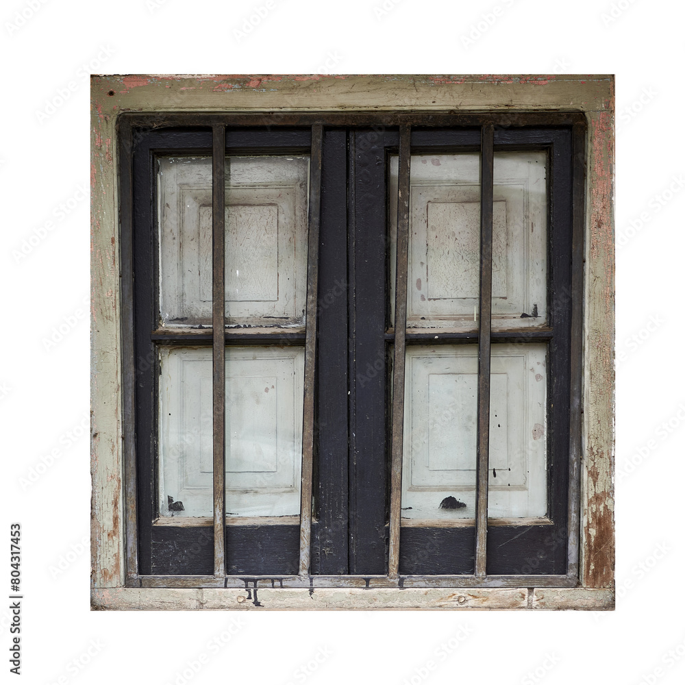 Obraz premium Vintage shabby weathered wooden window