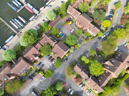Aerial View of Nottingham City Centre Near River Trent, England United Kingdom. April 26th, 2024