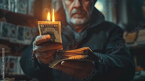 Fortune teller predicts future by guessing cards for tarot reading and providing insights photo