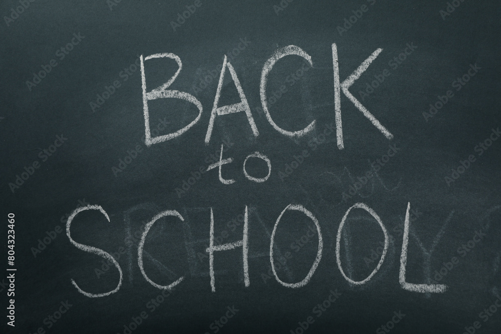 Chalk writing on the blackboard: Chalk writing on the blackboard: