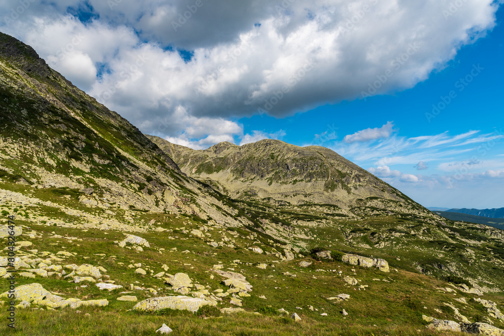 Beautiful scenery of summer Retezet mountains in Romania