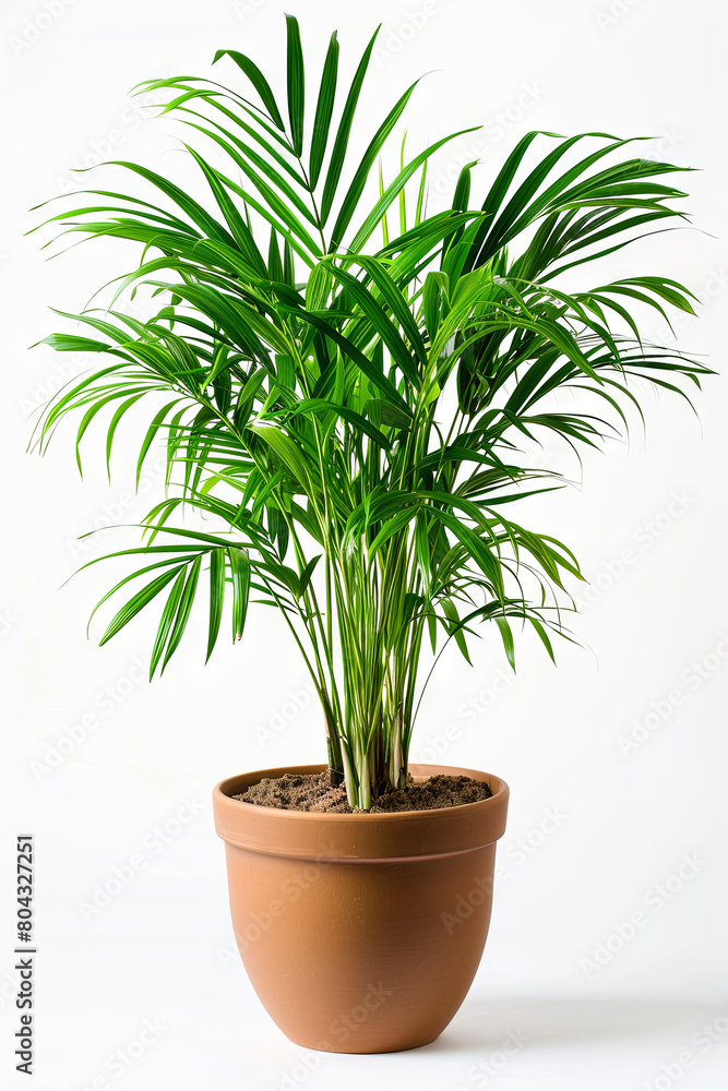 Chamaedorea elegans, the neanthe bella palm or parlour palm, green houseplant in the pot, white background, plant lover concept Chamaedorea elegans, the neanthe bella palm or parlour palm, green houseplant in the pot, white background, plant lover concept