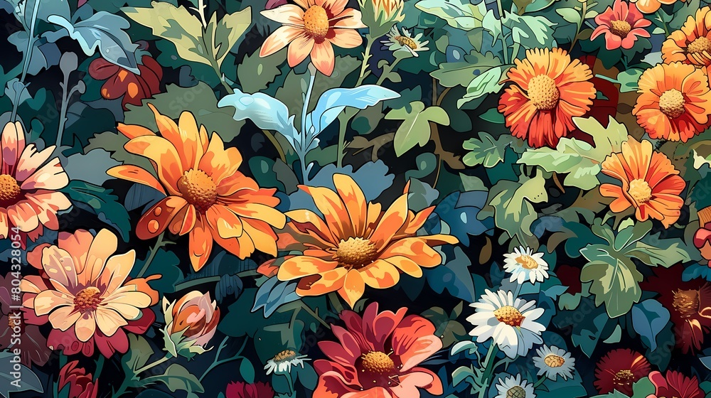 yellow and white flowers illustration poster background yellow and white flowers illustration poster background