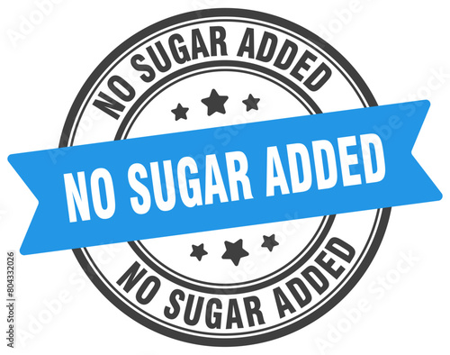no sugar added stamp. no sugar added label on transparent background. round sign