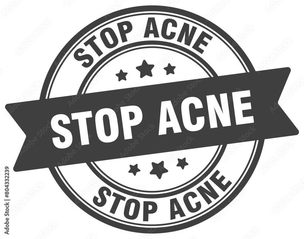 stop acne stamp. stop acne label on transparent background. round sign stop acne stamp. stop acne label on transparent background. round sign