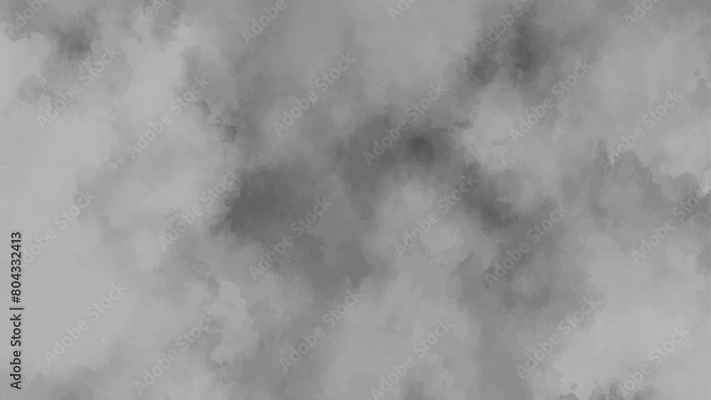 Fototapeta premium Grey grunge abstract smoke cloud overlay dust explosion mist, fog, vapour, grain sand texture vintage vector background.