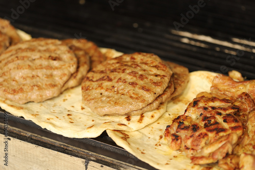 Grilled minced meat photo