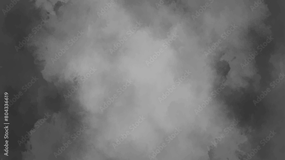Fototapeta premium Grey abstract grunge smoke cloud overlay mist fog dust explosion vintage background.