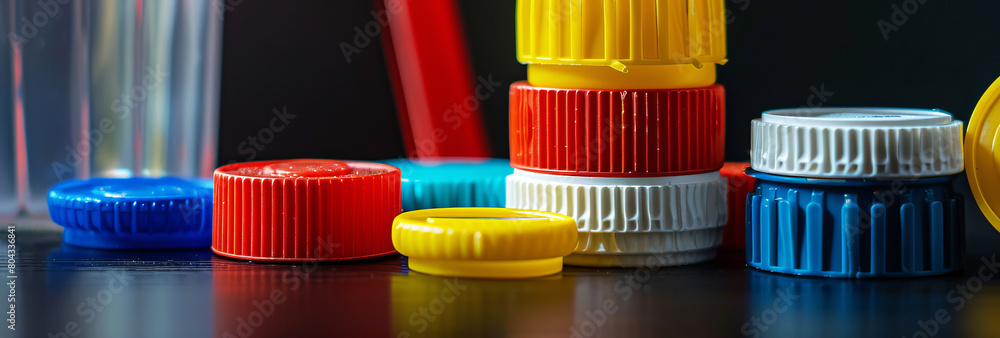 Colorful plastic bottle caps Colorful plastic bottle caps