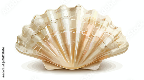 beige clam design over white Vector style vector design