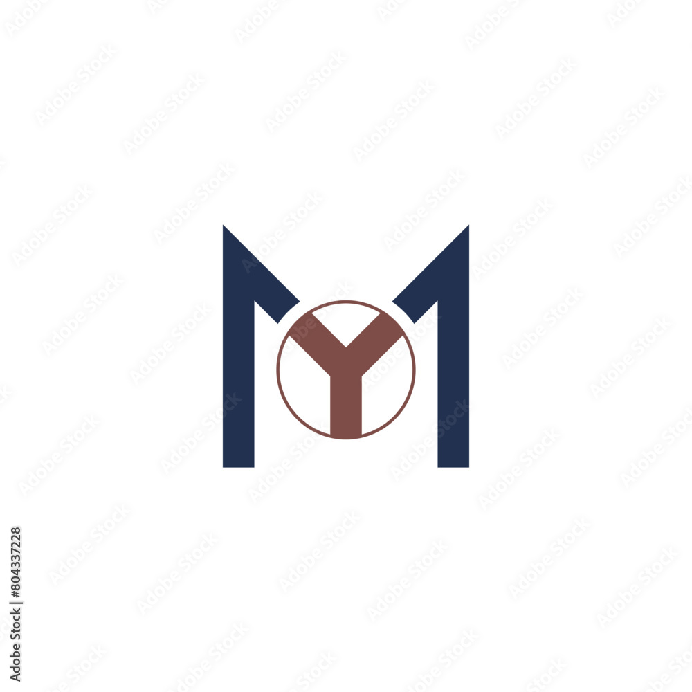 Letter MY monogram logo Letter MY monogram logo