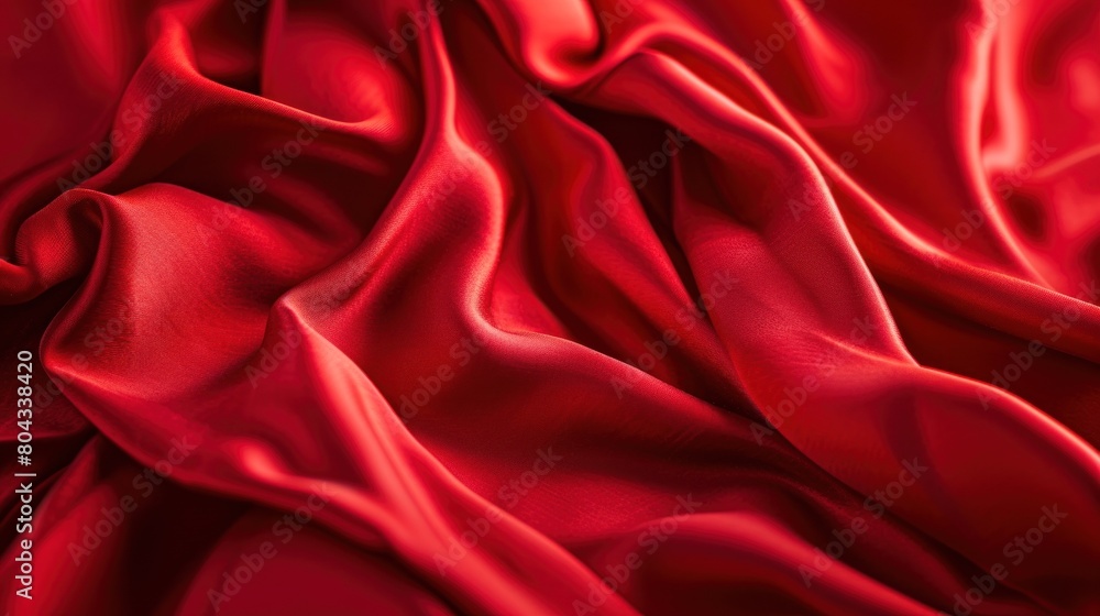 Red crumpled paper texture in low light background Red crumpled paper texture in low light background