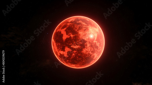 illustration concept of red dwarf star photo