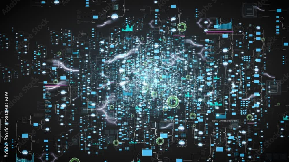 Digital folder structure code background loop, fly technology network transmission connection, complexity and abstract 3D rendering Digital folder structure code background loop, fly technology network transmission connection, complexity and abstract 3D rendering