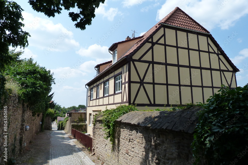 Stadtmauer und Fachwerkhaus Altstadt Sangerhausen Stadtmauer und Fachwerkhaus Altstadt Sangerhausen