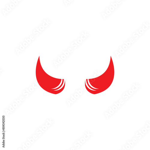 Devil horn Vector icon design illustration Template