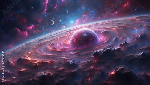 background with space Cosmic Symphony Nebula's Brilliance