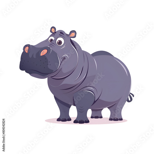 Hippo flat illustration transparent © AhmadSoleh
