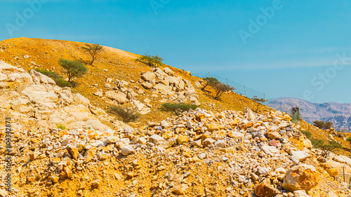 A view from Top Of Jebel Jais in Ras Al Khaima at sunrise.  photo