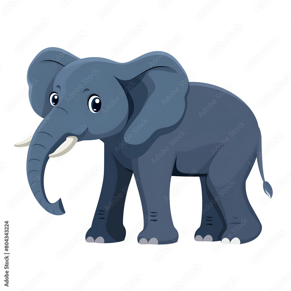 Elephant flat illustration transparent Elephant flat illustration transparent
