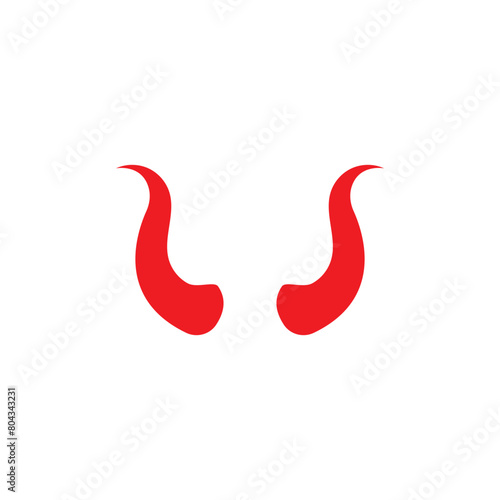 Devil horn Vector icon design illustration Template