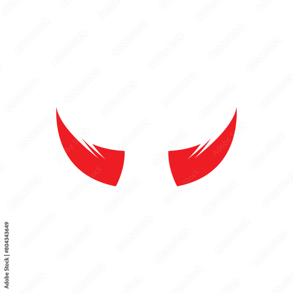 Obraz premium Devil horn Vector icon design illustration Template
