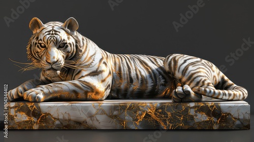 Tiger Artistic Marble Effect AI © Muhammad