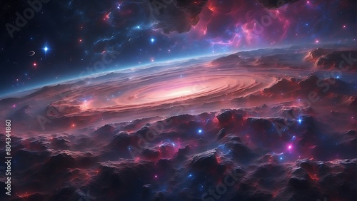 background with space Cosmic Symphony Nebula's Brilliance