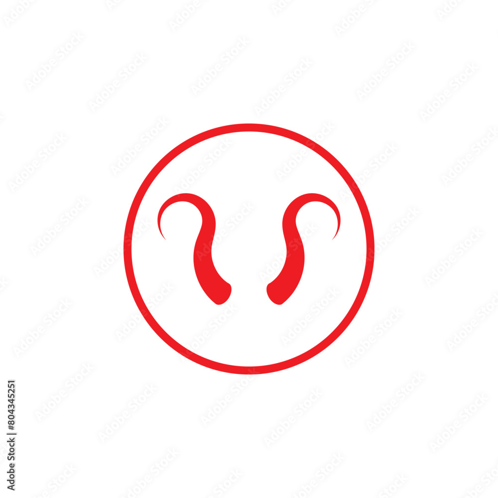 Devil horn Vector icon design illustration Template Devil horn Vector icon design illustration Template