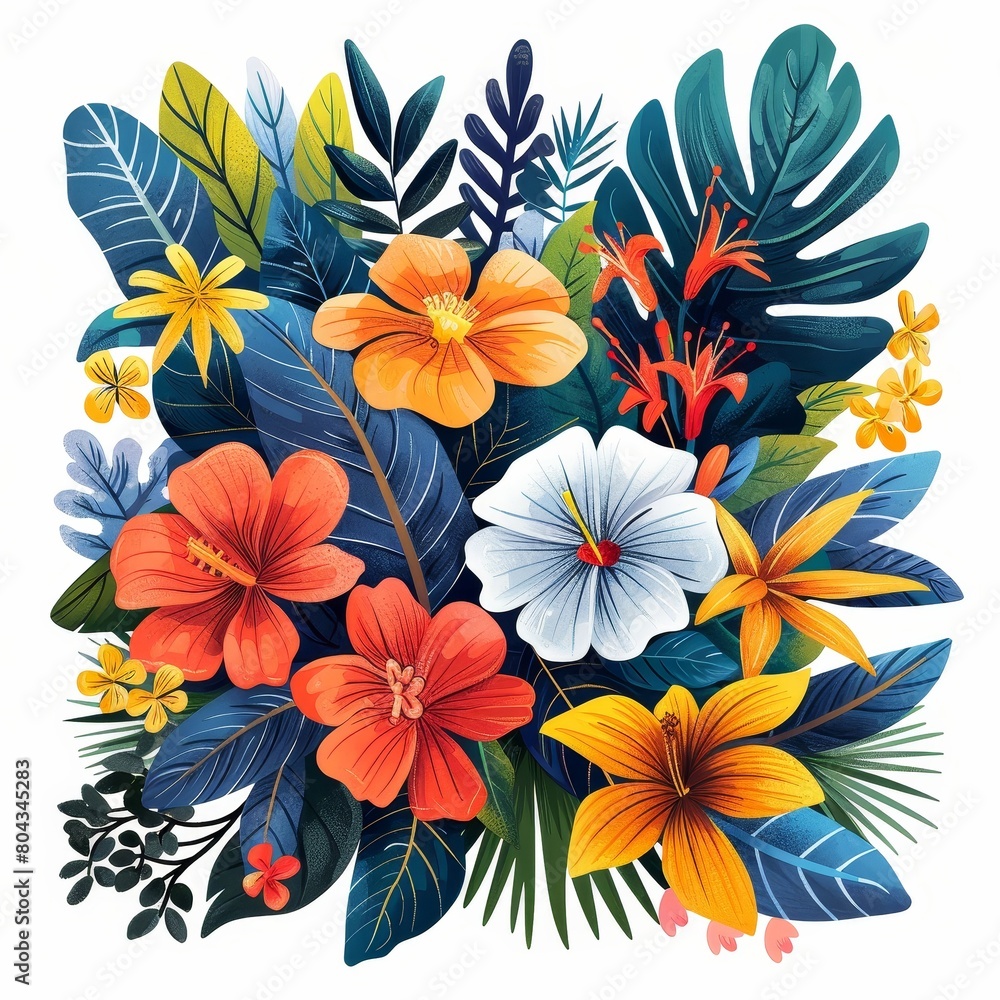 A colorful flower bouquet with a variety of flowers including yellow, orange A colorful flower bouquet with a variety of flowers including yellow, orange