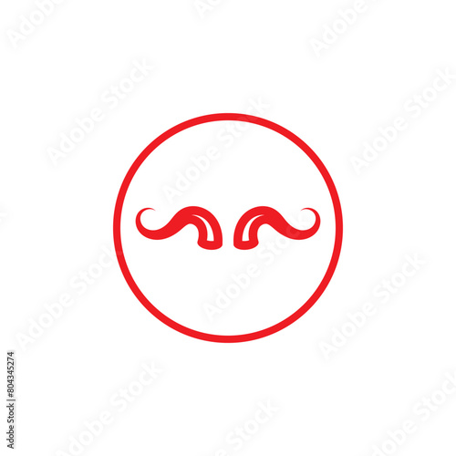 Devil horn Vector icon design illustration Template